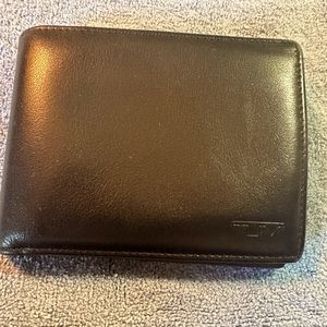 Used Tumi Black Leather Wallet